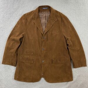 VTG Polo Ralph Lauren Suede Leather Jacket Men 2XL Sport Coat Soft supple Blazer